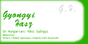 gyongyi hasz business card